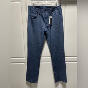 J. Hilburn Casual 98% Wool Dress Pants Straight Leg Blue Business Quiet Luxury